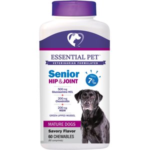 21st Century Essential Pet Hip & Joint Chewable Tablets Senior Dog Supplement, Age 7 & Up, 60 count