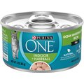 Purina ONE Indoor Advantage High Protein Ocean Whitefish & Rice Wet Cat Food, 3-oz, case of 24
