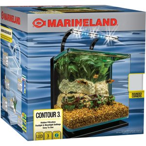 Marineland Contour Rail Light Aquarium Kit, 3 gal