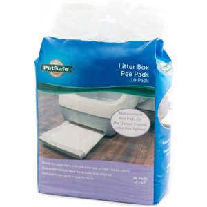 PetSafe Deluxe Crystal Cat Litter Box Replacment Pee Pads, 10 Pack