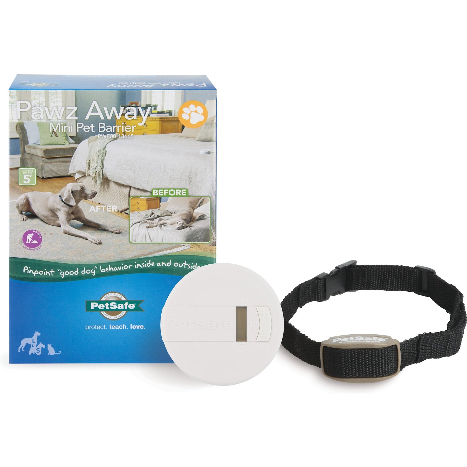 PetSafe Pawz Away Mini Pet Barrier for Cats and Dogs - Adjustable Range up  to 2 1/2 Feet Radius - Pet Proof Your Home - Waterproof - For Use Indoors