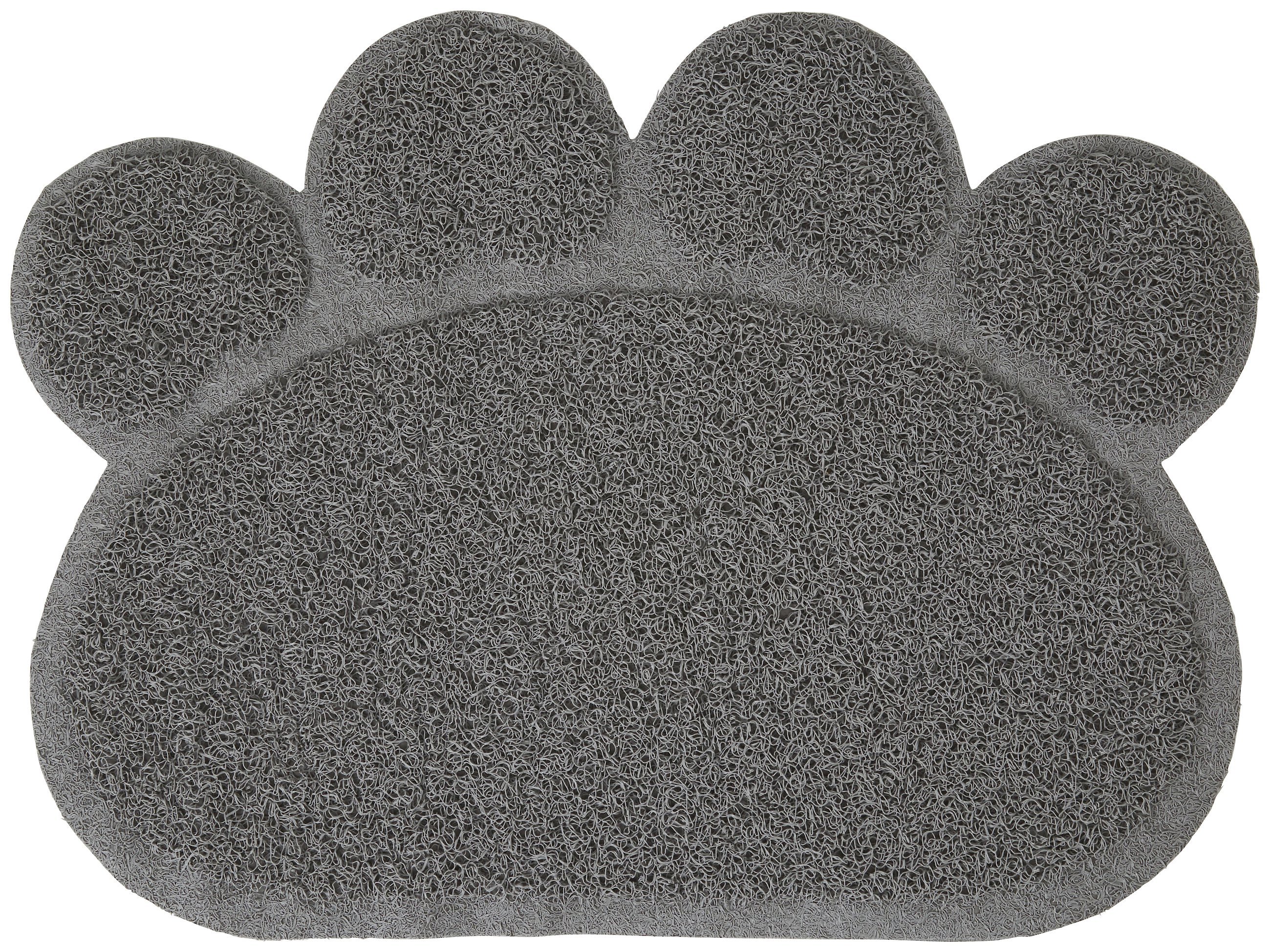 What are the dimensions of this paw shaped litter mat?