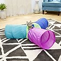 Frisco Foldable Play Tri-Tunnel Cat Toy, Colorful