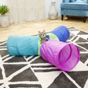 Frisco Colorful Peek-a-Boo Foldable Tri-Tunnel Cat Toy