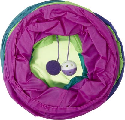 Show full view: Frisco Foldable Play Tri-Tunnel Cat Toy, Colorful slide 5 of 8
