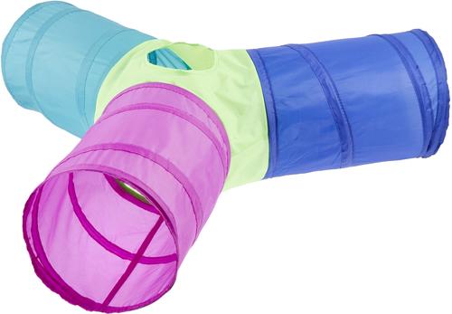 Show full view: Frisco Foldable Play Tri-Tunnel Cat Toy, Colorful slide 6 of 8