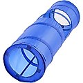 Frisco Peek-a-Boo Chute Cat Toy, Blue Tunnel