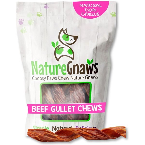 Nature Gnaws 7 to 8-in Beef Gullet Springs Natural Dog Chew Treats