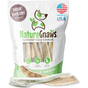 Nature Gnaws Deer Antlers 4 - 7" Dog Chews, 5 count