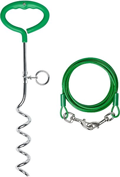 Frisco Easy Grip Stake with Tie Out Cable, Large, 15-ft slide 1 of 3