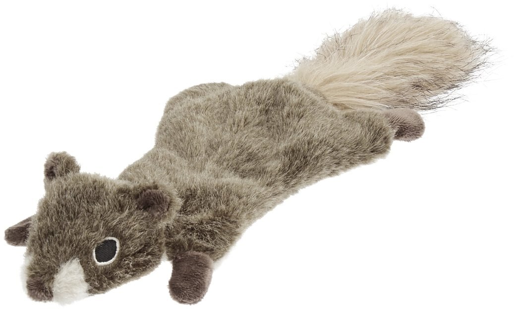 FRISCO Fur Really Real Flat Squirrel Dog Toy, Small