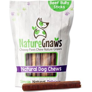 Nature Gnaws Large Bully Sticks 5 - 6" Dog Treats, 50 count