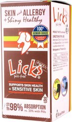 Licks Pill-Free SKIN & ALLERGY Dog Supplement, 30 count