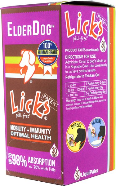 Licks Pill-Free ElderDog Mobility + Long-Term Health Support Senior Dog Supplement, 30 count slide 1 of 3