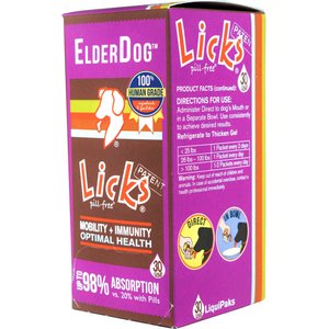 LICKS Pill-Free ElderDog Mobility + Long-Term Health Support Senior Dog Supplement, 30 count