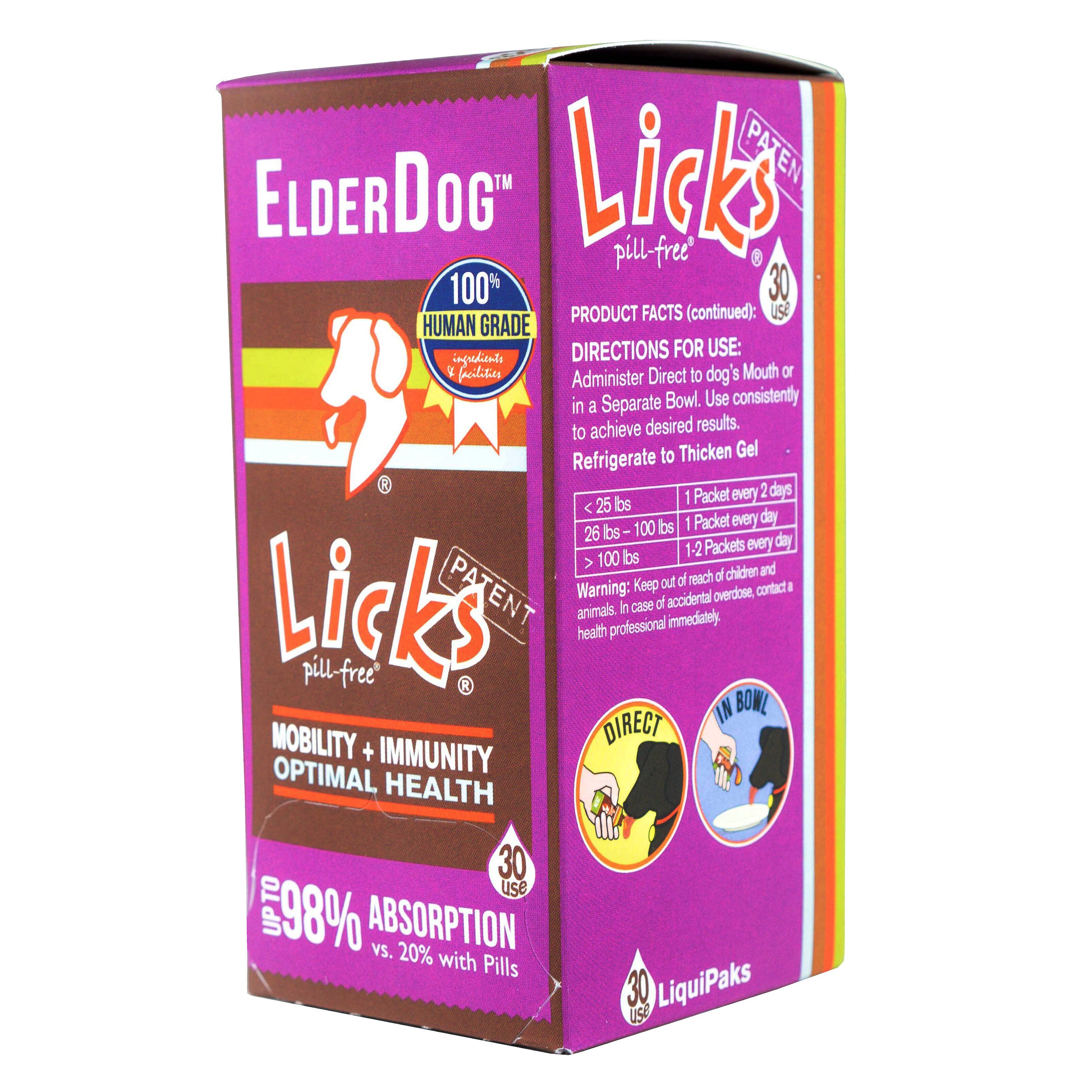 LICKS PillFree ElderDog Mobility + LongTerm Health Support Senior Dog
