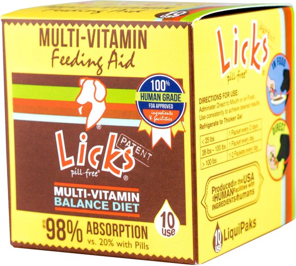 LICKS Pill-Free MULTI-VITAMIN Dog Supplement, 10 count slide 1 of 2