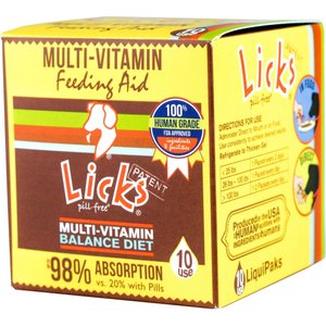 LICKS Pill-Free MULTI-VITAMIN Dog Supplement, 10 count
