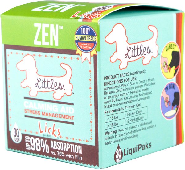 Licks Pill-Free Littles ZEN Calming Roasted Chicken Flavor Dog Supplement, 30 count slide 1 of 2