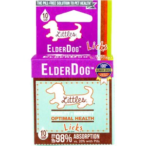 Licks Littles ElderDog Chicken Flavored Supplement for X-Small & Small Breed Senior Dogs, 10 count