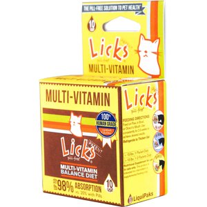 Licks Pill-Free MULTI-VITAMIN Cat Supplement, 10 count