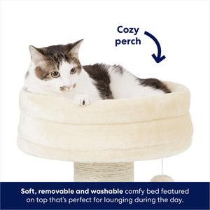 Frisco 24.8-in Heavy Duty Faux Fur Cat Tree, Cream