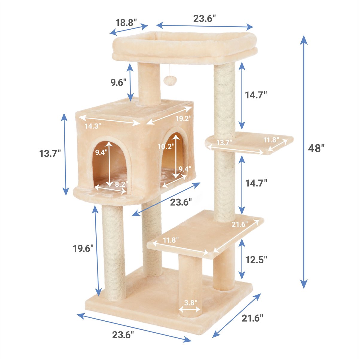 Frisco 48 inch cat cheap tree