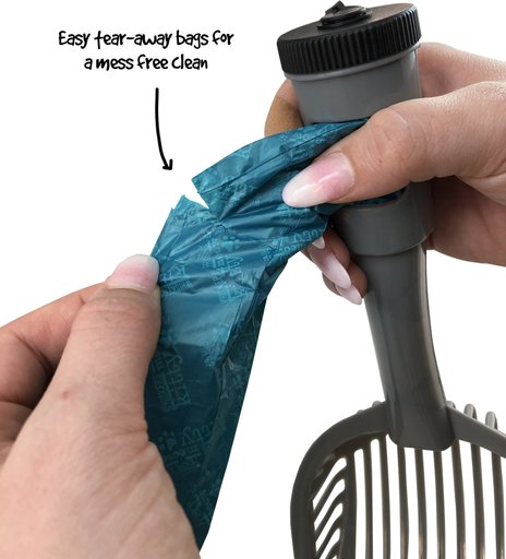 Fresh Kitty Large Deluxe Cat Litter Scoop with Waste Bag Handle