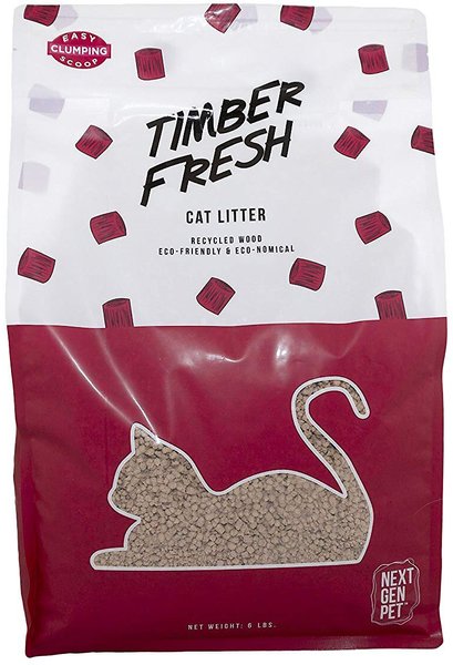 Next Gen Pet Products Timber Fresh Unscented Clumping Wood Cat Litter, 6-lb bag slide 1 of 4