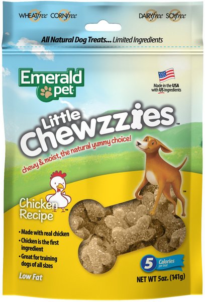Emerald Pet Little Chewzzies Chicken Recipe Dog Treats, 5-oz bag slide 1 of 3