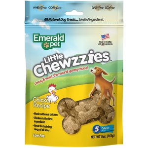 Emerald Pet Little Chewzzies Chicken Recipe Dog Treats, 5-oz bag
