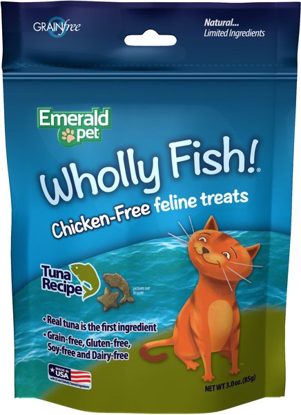 Emerald Pet Wholly Fish! Tuna Recipe Cat Treats, 3-oz bag slide 1 of 8