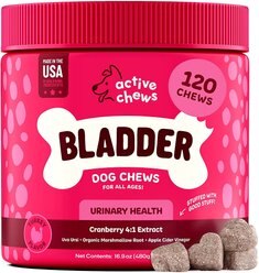 Active Chews Cranberry Urinary Health Dog Supplement, 120 count
