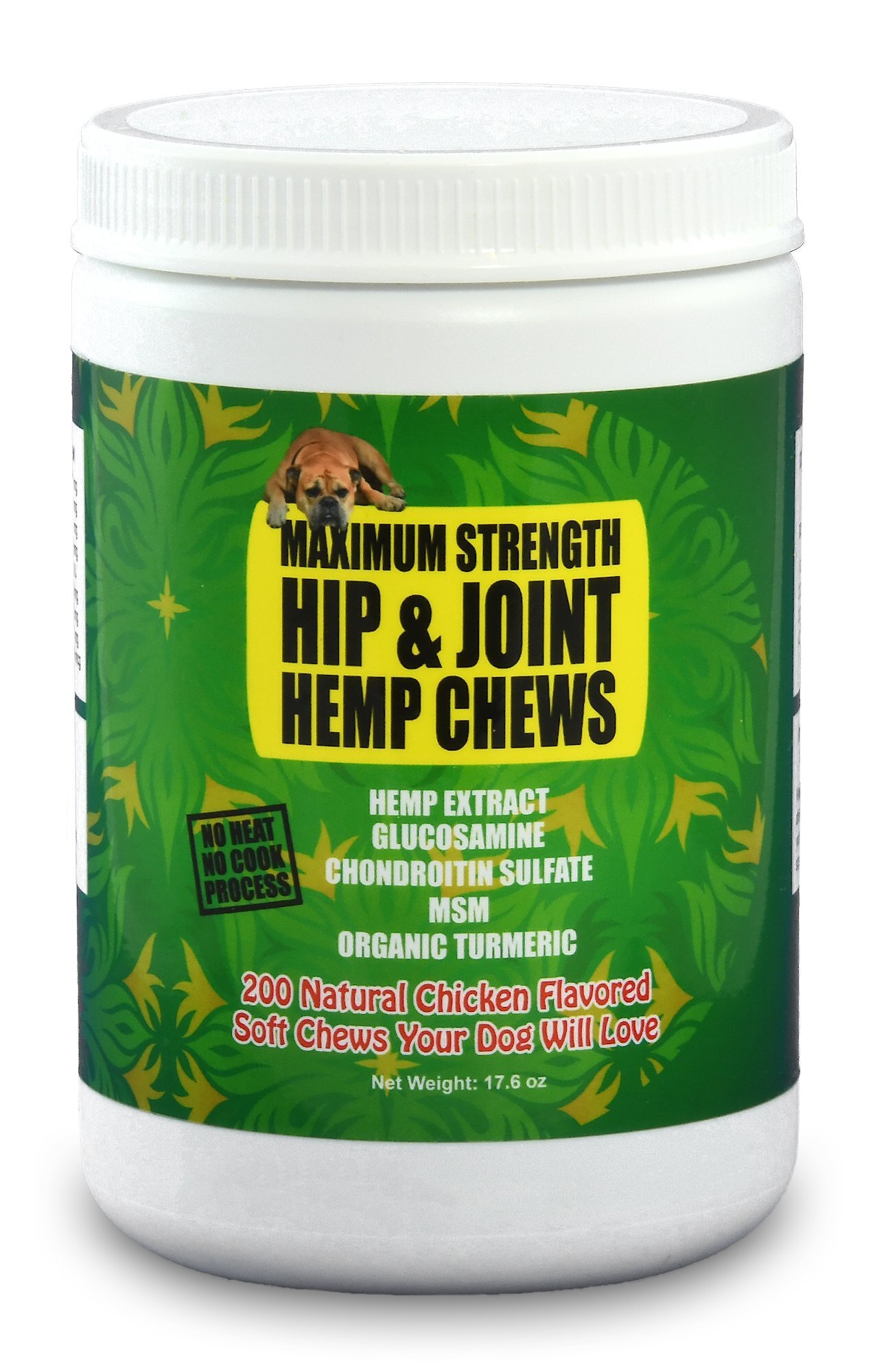POWER DOG CHEWS Maximum Strength Hip & Joint Hemp Chews Dog Supplement