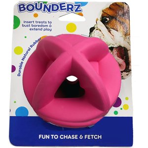 Smart Pet Love Snuggle Puppy Bounderz Rubber Dog Toy Ball, Pink