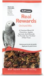 ZuPreem Real Rewards Orchard Mix Parrot & Conure Bird Treats, 6-oz bag