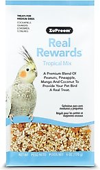 ZuPreem Real Rewards Tropical Mix Medium Bird Treats, 6-oz bag