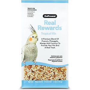 ZuPreem Real Rewards Tropical Mix Medium Bird Treats, 6-oz bag