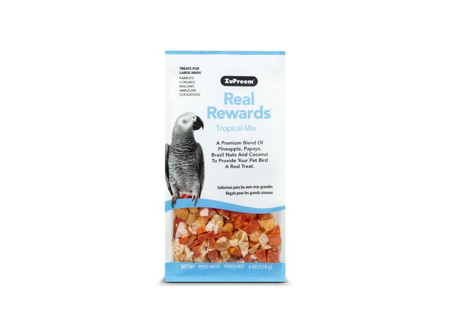 ZuPreem Real Rewards Tropical Mix Medium Bird Treats, 6-oz bag