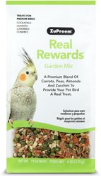 ZuPreem Real Rewards Garden Mix Medium Bird Treats, 6-oz bag