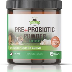 Strawfield Pets Pre + Probiotic Powder Dog Supplement, 4.2-oz jar
