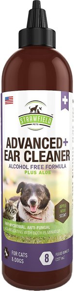 Strawfield Pets Advanced Dog & Cat Ear Cleaner, 8-oz bottle slide 1 of 4