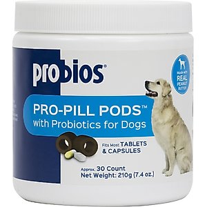 Probios Pro-Pill Pods Peanut Butter Flavored Dog Treats, Large, 30 count