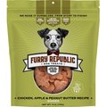 Furry Republic Bones Chicken, Apple & Peanut Butter Recipe Grain-Free Dog Treats, 6-oz bag