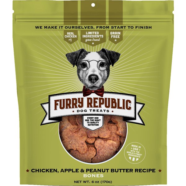 Furry Republic Bones Chicken, Apple & Peanut Butter Recipe Grain-Free Dog Treats