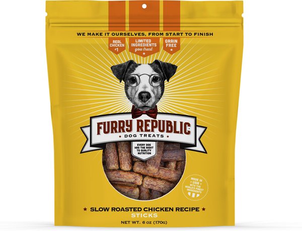 Furry Republic Sticks Slow Roasted Chicken Recipe Grain-Free Dog Treats, 6-oz bag slide 1 of 5