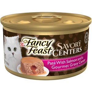 Fancy Feast Savory Centers Salmon Canned Cat Food, 3-oz, case of 24