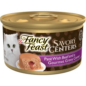 Fancy Feast Savory Centers Beef Canned Cat Food, 3-oz, case of 24