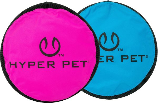 Hyper Pet Flippy Flopper Flying Disc Dog Toy, Color Varies, 9-in, 2 pack slide 1 of 11