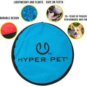 Hyper Pet Flippy Flopper Flying Disc Dog Toy, Color Varies, 9-in, 2 pack